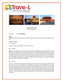 BEIJING 03 Noches desde $410 USD - Trave-L