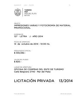 LICITACION PRIVADA 13-2014