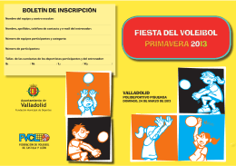 boletín de inscripción - Federación de Voleibol de Castilla y León