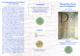 folleto informativo - Asociación Amigos Archivo Histórico Diocesano