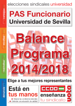 Folleto Balance Prog.. - Sección Sindical CC.OO. Universidad de