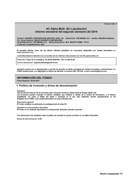 1. Política de inversión y divisa de denominación AC