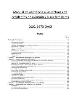 Manual de asistencia a las víctimas de accidentes de aviación y a