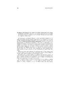 El régimen internacional de los créditos. El régimen internacional de