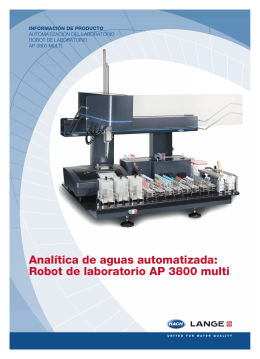 Analítica de aguas automatizada: Robot de laboratorio AP 3800 multi