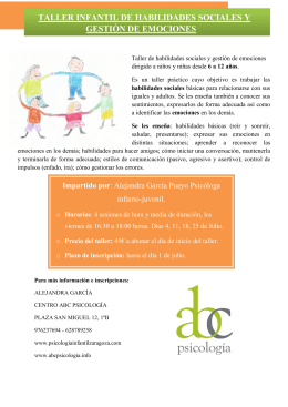 folleto-taller - Psicología Infantil en Zaragoza