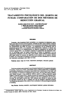 Tratamiento Psicológico del Hábito de Fumar. Comparación de Dos