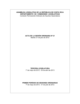 ASAMBLEA LEGISLATIVA DE LA REPÚBLICA DE COSTA