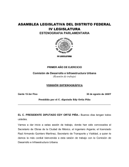 Comisin Instaladora - Asamblea Legislativa del Distrito Federal