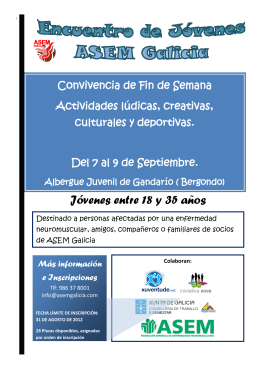 Folleto Encuentro de Jovenes ASEM Galicia