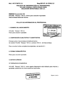 Ref.: RF273875/11 REQ.ISP N°: B—2255/ 12 FOLLETO DE