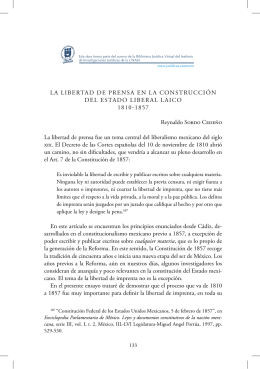 La libertad de prensa en la construcción del Estado liberal
