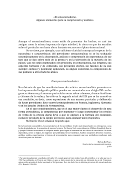 «El sensacionalismo. Algunos elementos para su