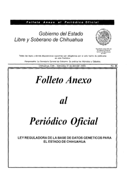 Publicación - Gobierno del Estado de Chihuahua