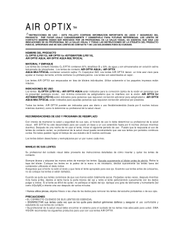 AIR OPTIX™ instructivo en español