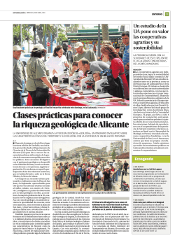 Clases prácticas para conocer la riqueza geológica de Alicante