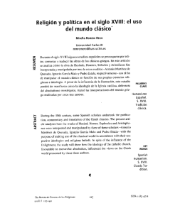 Religión y política en el siglo XVIII: el uso