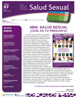 Boletín Salud Sexual N°7