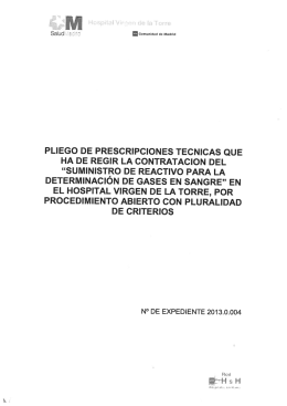 pliego de prescripciones tecnicas que ha de regir la contratacion del