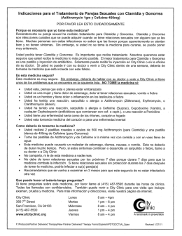 Indicaciones para el Tratamiento de Parejas Sexuales con Clamidia