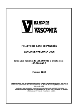 folleto de base de pagarés banco de vasconia 2006