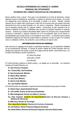 ESCUELA INTERMEDIA DE CHARLES H. DORRIS MANUAL DEL