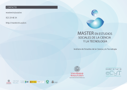 diptico master - Máster en Estudios Sociales de la Ciencia y la