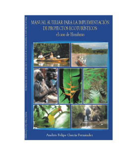 Manual para implementación de proyectos ecoturísticos en la zona