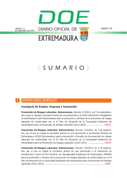 DISPOSICIONES GENERALES I - Diario Oficial de Extremadura