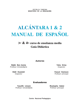 ALCÁNTARA 1 & 2 MANUAL DE ESPAÑOL