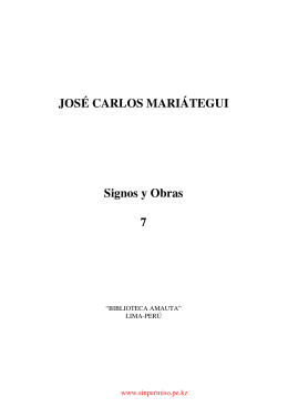 JOSÉ CARLOS MARIÁTEGUI Signos y Obras 7