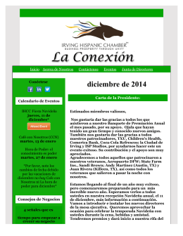 Diciembre 2014 Boletín de Noticias