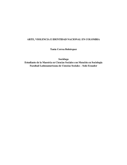 ARTE, VIOLENCIA E IDENTIDAD NACIONAL EN