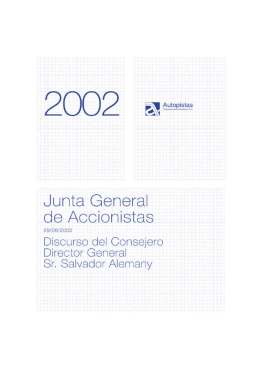 Discurso del Consejero - Director General Sr. Salvador