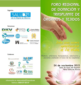 Información en: www.salud21murcia.es Teléfono: 868 07 68 37