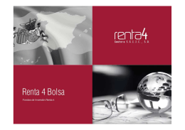 Renta 4 Bolsa FI Presentación Completa del fondo Noviembre 2015