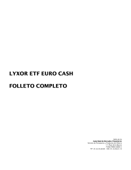 LYXOR ETF EURO CASH FOLLETO COMPLETO