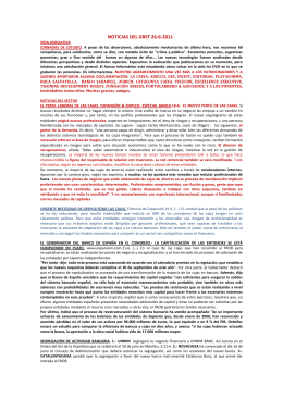 Noticias del GREF. Envío del 26 de junio de 2011. Archivo PDF