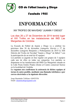 Le rogamos nos confirmase la asistencia de dichos equipos al