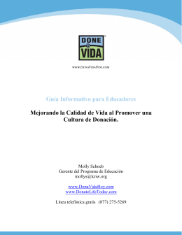 Información de Órganos