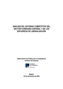 análisis del entorno competitivo del sector funerario español y