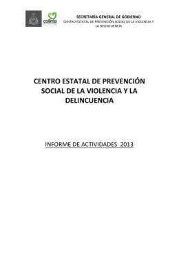 centro estatal de prevención social de la violencia y la delincuencia
