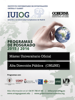 master universitario oficial en alta dirección pública