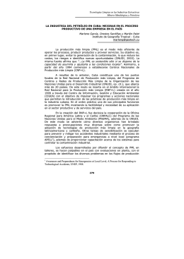 Tecnologías Limpias en las Industrias Extractivas Minero