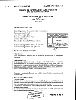 FOLLETO DE INFORMACIÓN AL PROFESIONAL