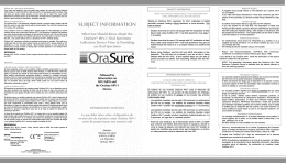 SUBJECT INFORMATION