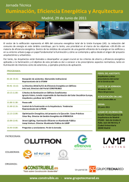 Jornada Técnica "Iluminación, Eficiencia Energética y Arquitectura"