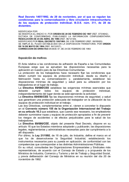Real Decreto 1407/1992, de 20 de noviembre, por el que se regulan