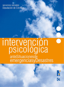 Intervención psicológica ante situaciones de emergencias y
