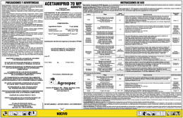 acetamiprid 70 wp agrospec - Servicio Agrícola y Ganadero